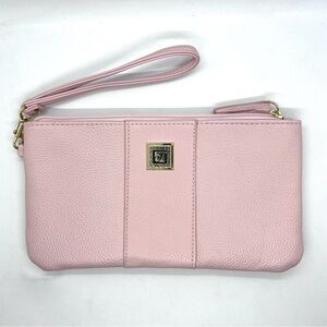 Stone Mountain Pink Leather Wristlet Clutch Wallet | Gold  GUC